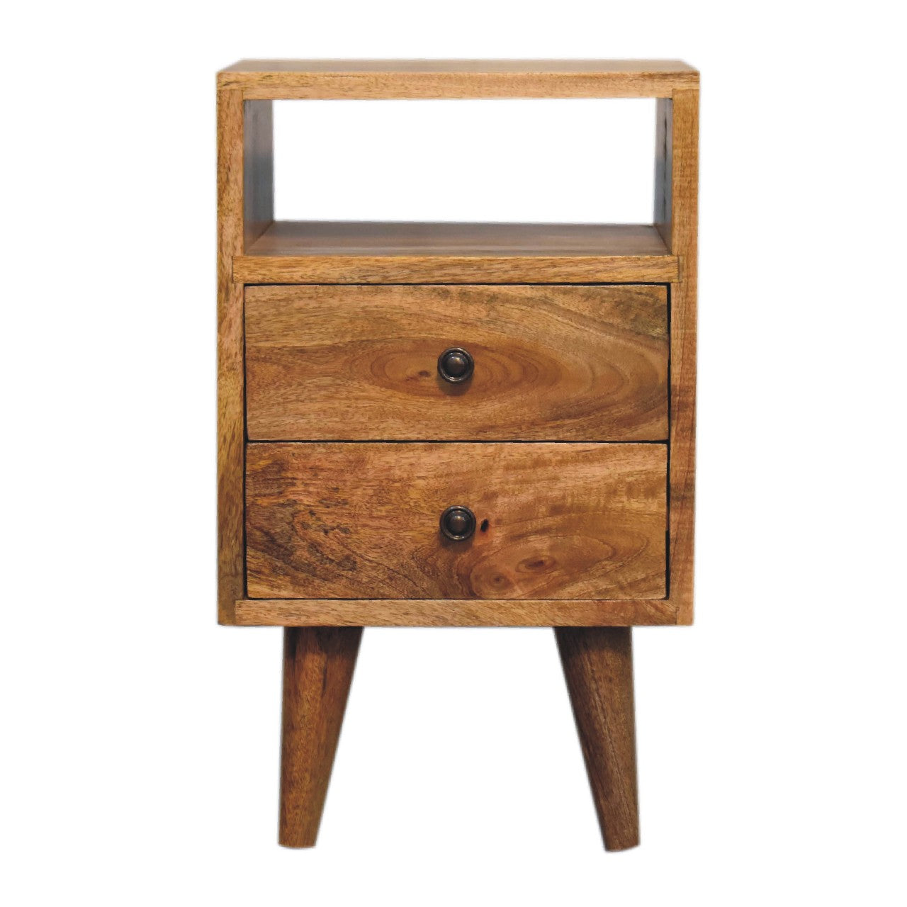 Queens way Mini Oak-ish Classic Open Bedside