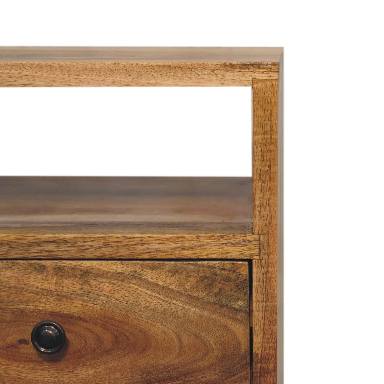 Queens way Mini Oak-ish Classic Open Bedside