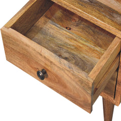 Queens way Mini Oak-ish Classic Open Bedside - Furniture One Shop