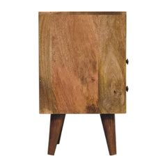 Queens way Mini Oak-ish Classic Open Bedside - Furniture One Shop