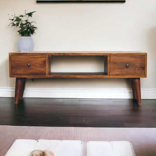 Sleek Classic Chestnut Coffee Table - Furniture One Shop