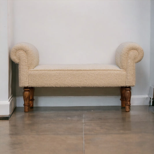 Nibble Nook Boucle Cream Bench