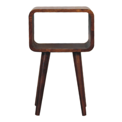 Westbourne Grove Mini Chestnut Curved Open Bedside