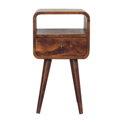 Westbourne Park Mini Chestnut Curve Open Bedside
