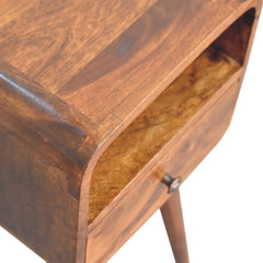 Westbourne Park Mini Chestnut Curve Open Bedside