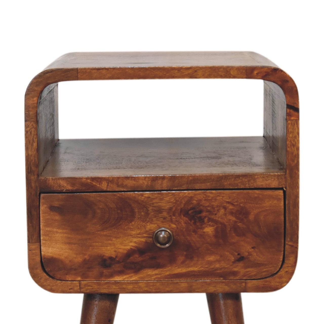 Westbourne Park Mini Chestnut Curve Open Bedside