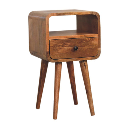 Harrow Mini Oakish Curve Open Bedside