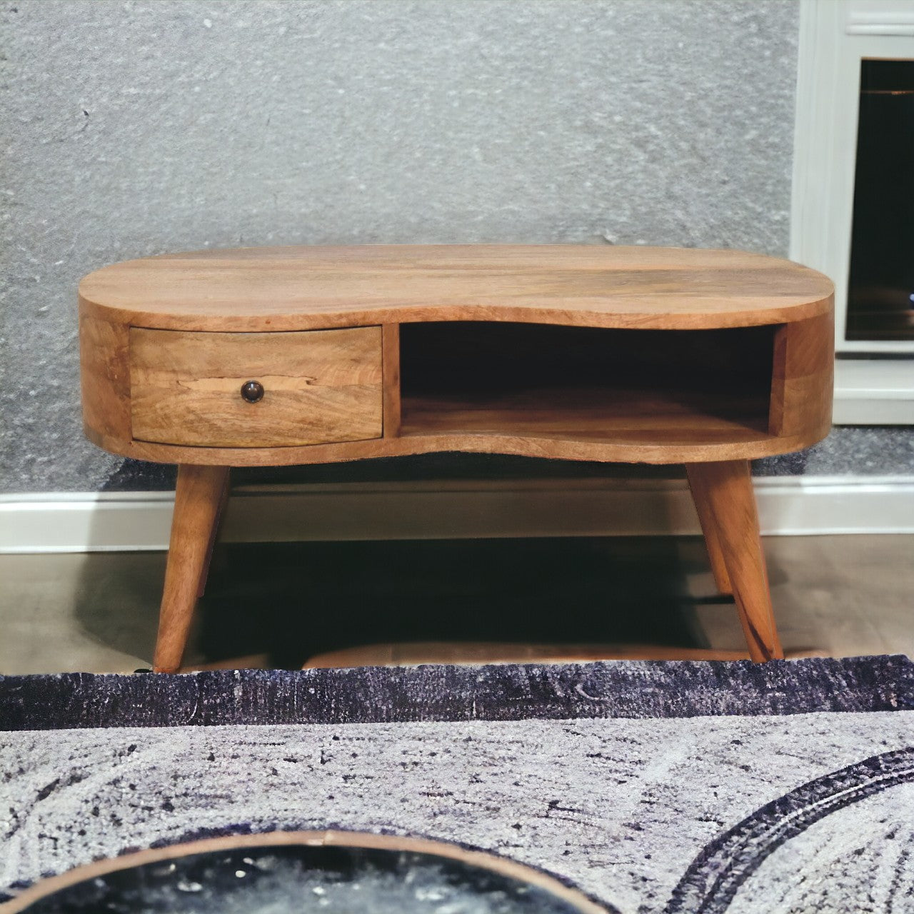 Rustic Oak-ish Wave Coffee Table