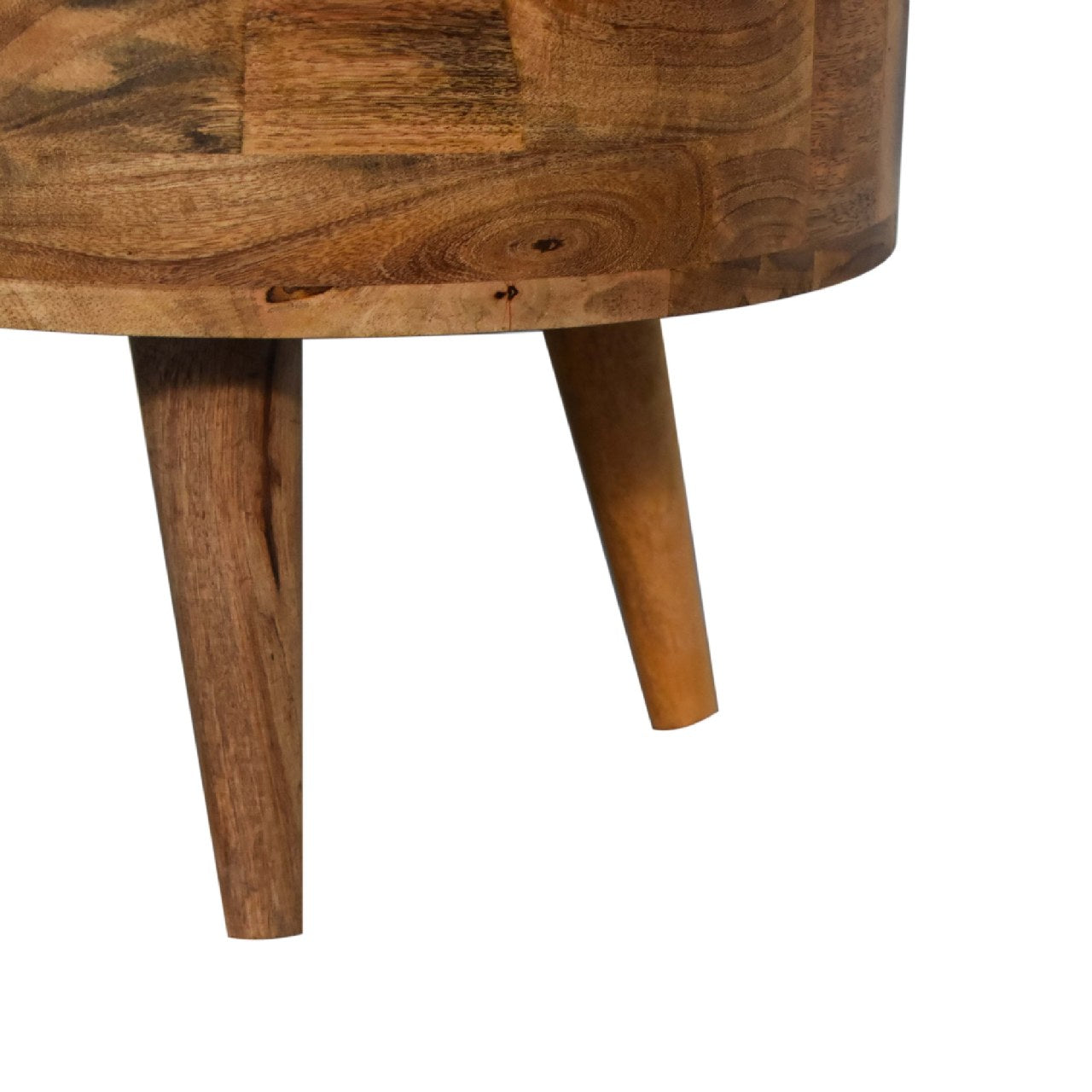 Mod Mini Oak-ish Rounded Coffee Table