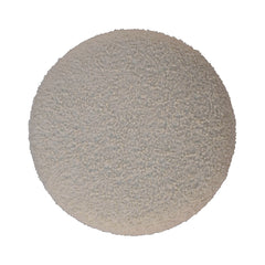 QuietQuarters Boucle Cream Round Footstool