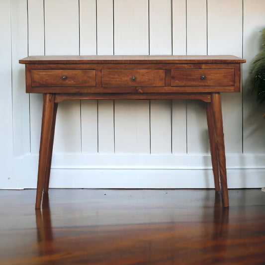 Classic Console Large 3 Drawer Chestnut Console - Furniture One Shop