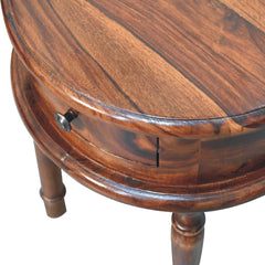 Leo Honey finish Turned Leg Bedside - Furniture One Shop