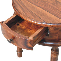 Leo Honey finish Turned Leg Bedside - Furniture One Shop