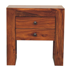 Gloucester U-Square Honey Bedside - Furniture One Shop