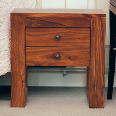 Gloucester U-Square Honey Bedside - Furniture One Shop