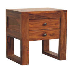 Gloucester U-Square Honey Bedside - Furniture One Shop