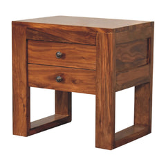 Gloucester U-Square Honey Bedside - Furniture One Shop