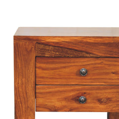 Gloucester U-Square Honey Bedside - Furniture One Shop