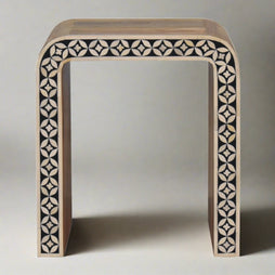 Edessa Bone Inlay Side Table - Furniture One Shop