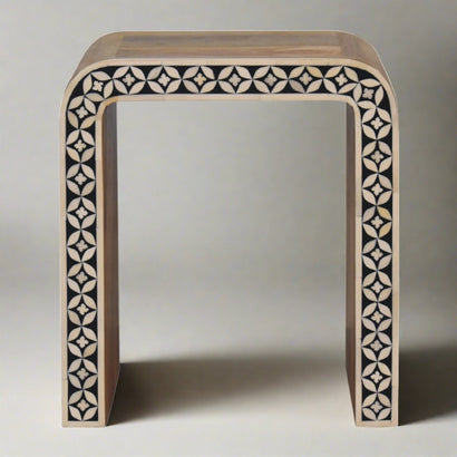 Edessa Bone Inlay Side Table - Furniture One Shop