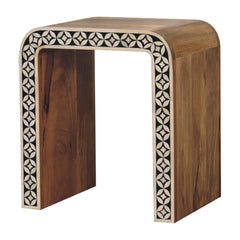 Edessa Bone Inlay Side Table - Furniture One Shop