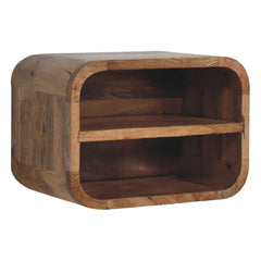 Billy Oak-ish Floating Open Curve Bedside - Furniture One Shop