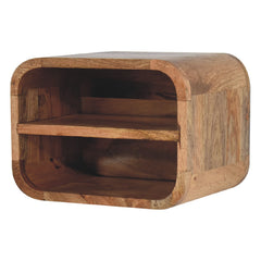 Billy Oak-ish Floating Open Curve Bedside - Furniture One Shop