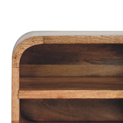 Billy Oak-ish Floating Open Curve Bedside - Furniture One Shop