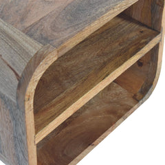 Billy Oak-ish Floating Open Curve Bedside - Furniture One Shop