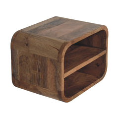 Billy Oak-ish Floating Open Curve Bedside - Furniture One Shop