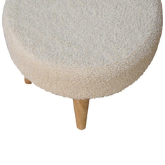 ComfyCraft Cream Boucle Petite Footstool - Furniture One Shop
