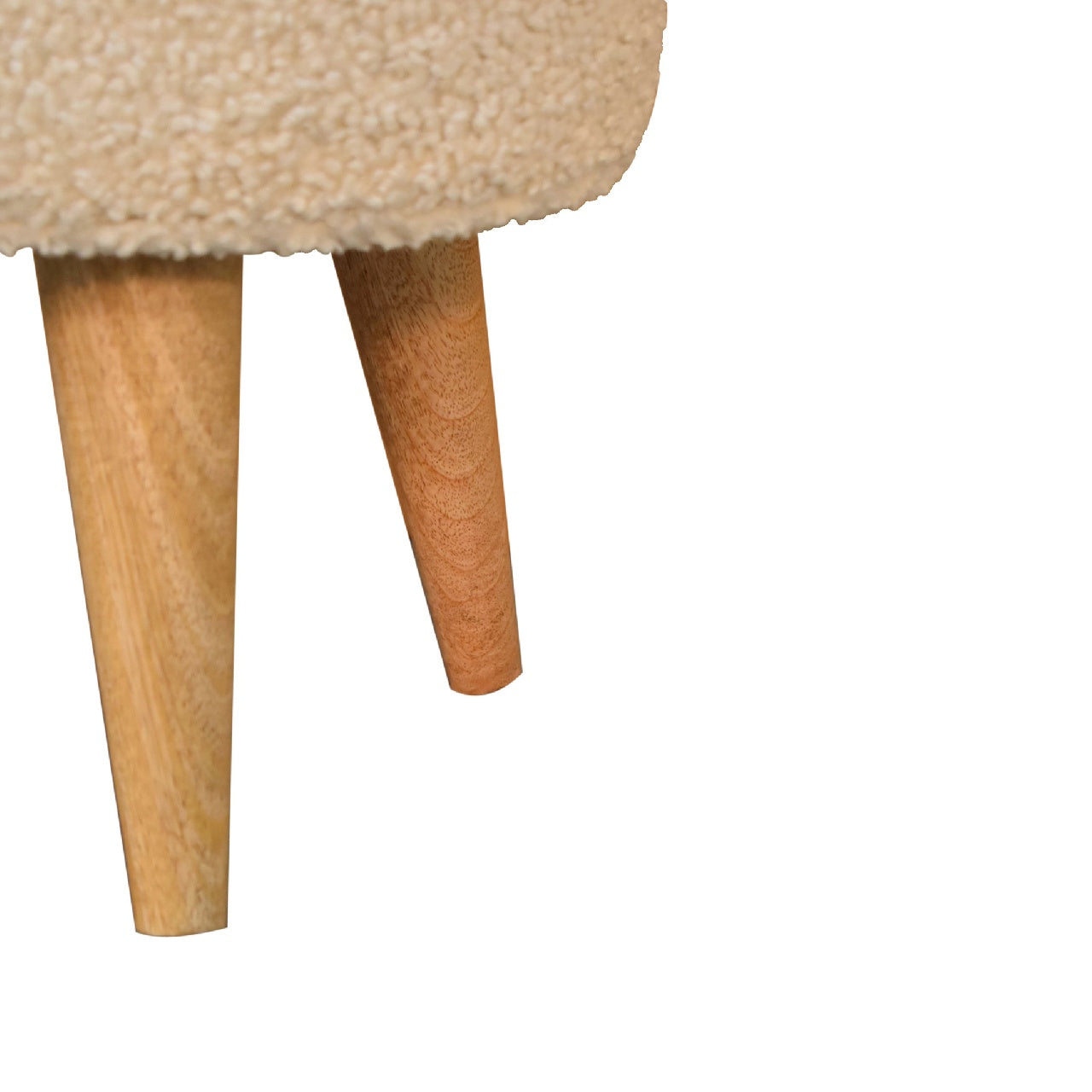 ComfyCraft Cream Boucle Petite Footstool