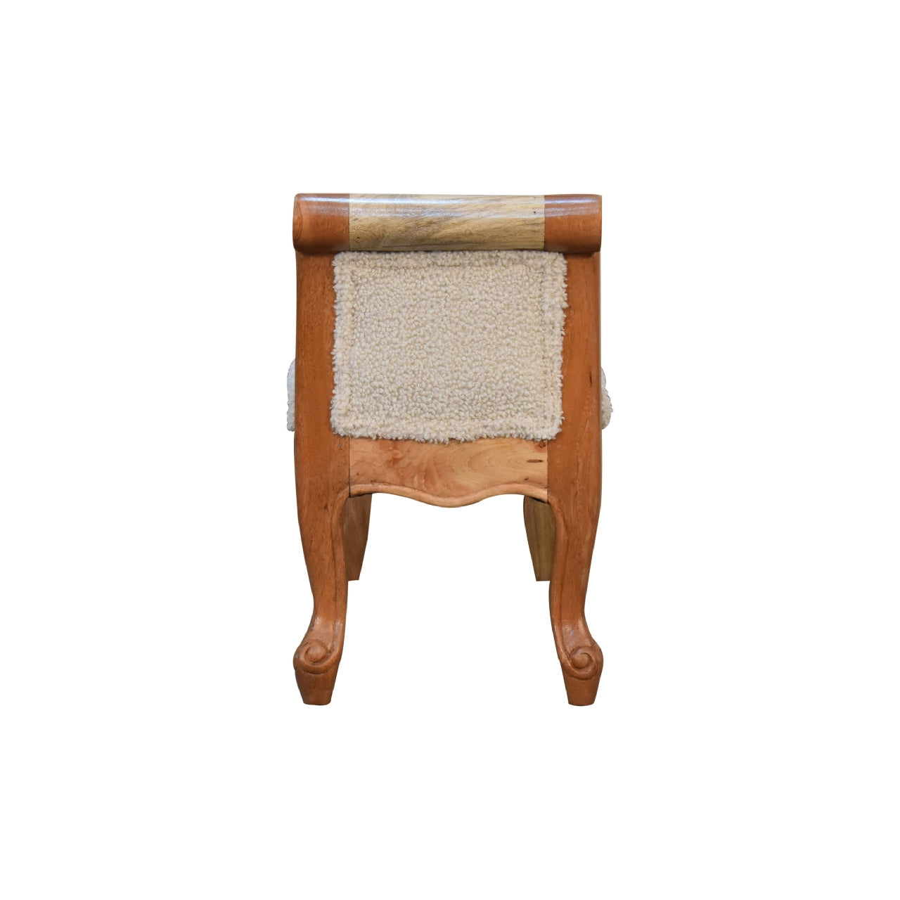 Snack Perch Cream Boucle French Style Bench