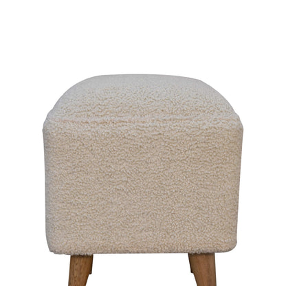 Gourmet Bench Cream Boucle Squoval Bench
