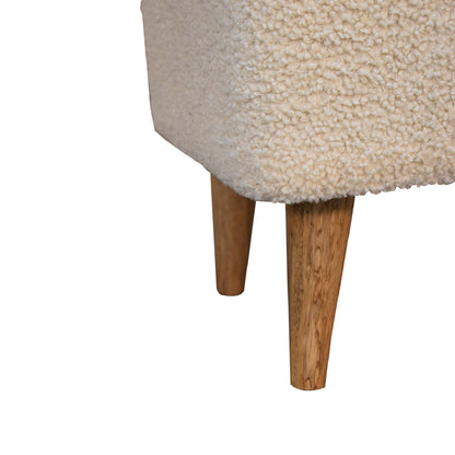 Gourmet Bench Cream Boucle Squoval Bench