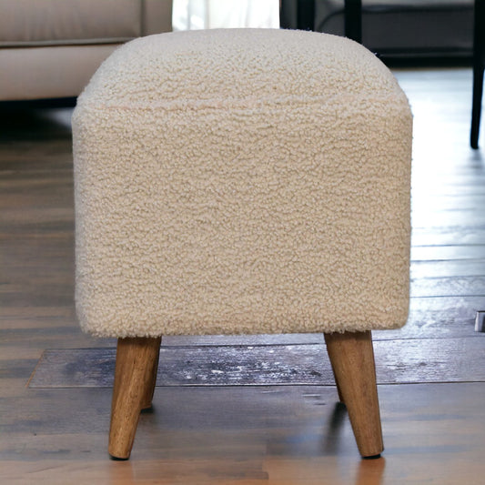 Gourmet Bench Cream Boucle Squoval Bench