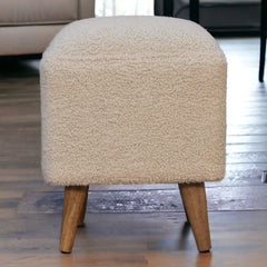 Gourmet Bench Cream Boucle Squoval Bench