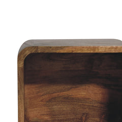 Danny Oak-ish Floating Open Bedside - Furniture One Shop