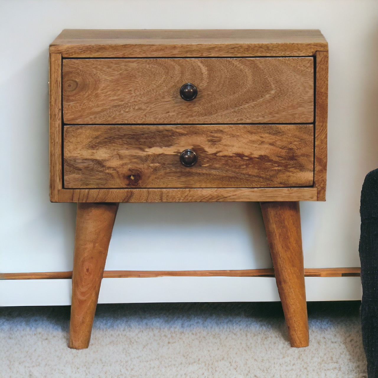 Bobby Mini Oak-ish Modern Bedside