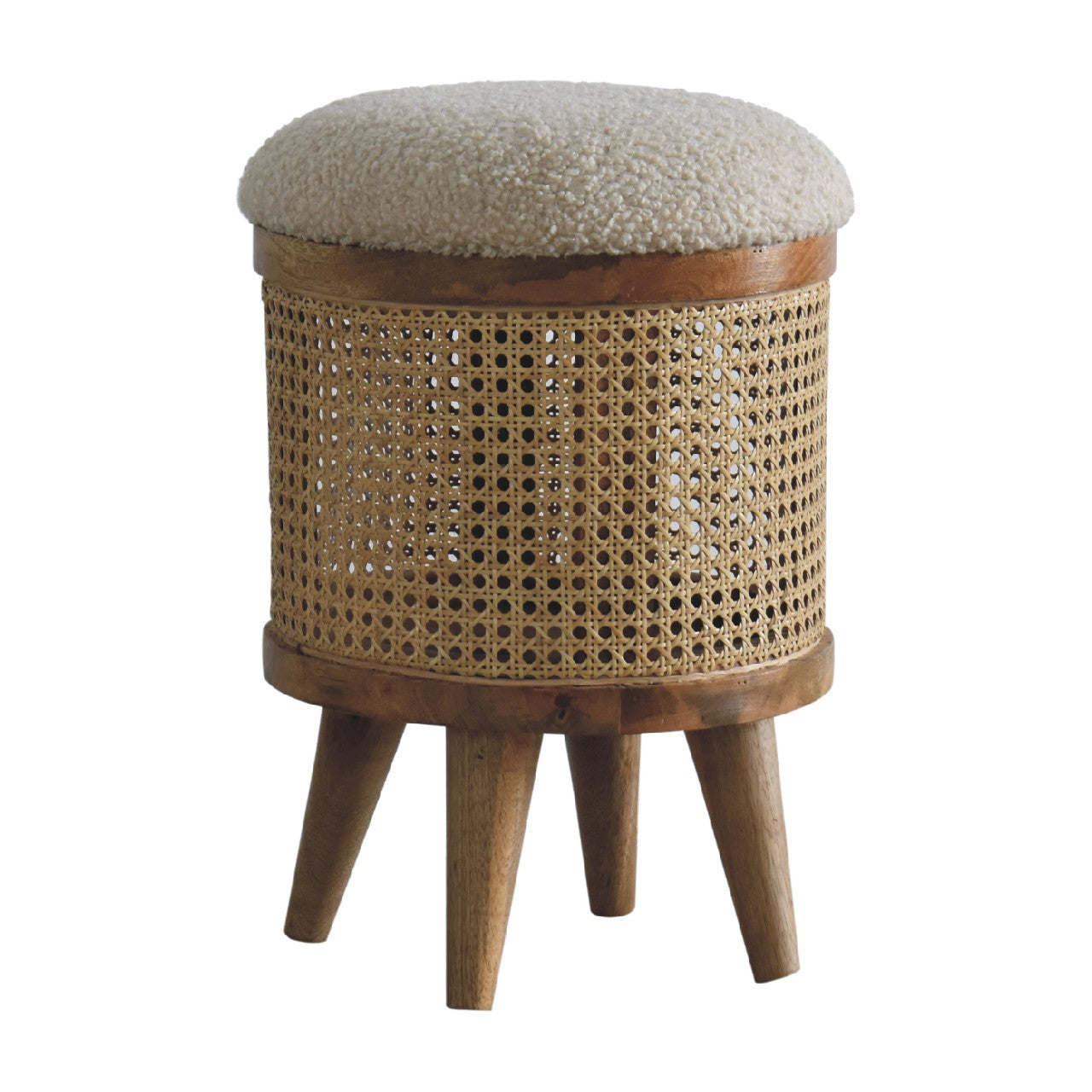 RelaxRack Cream Boucle Larissa Footstool