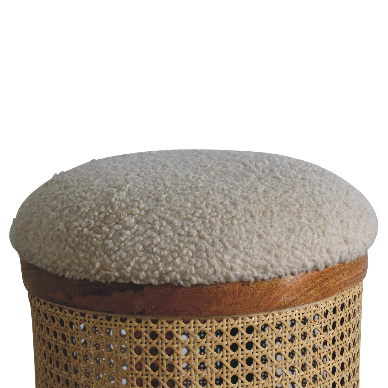 RelaxRack Cream Boucle Larissa Footstool