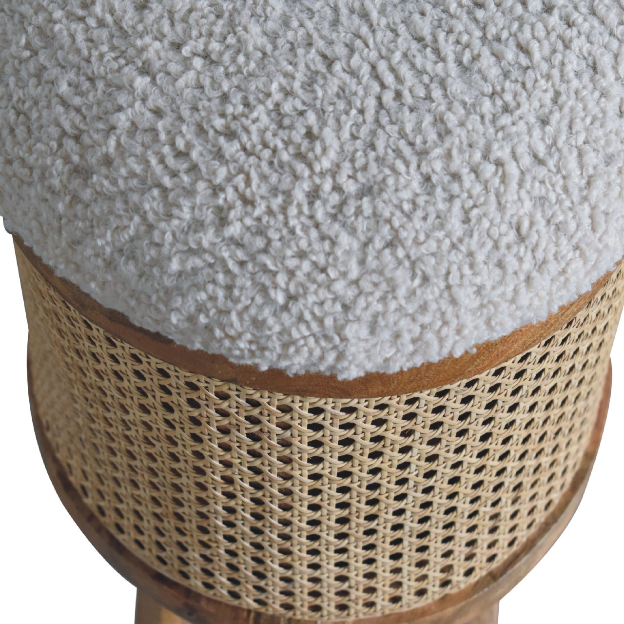 RelaxRack Cream Boucle Larissa Footstool