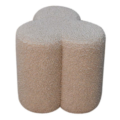 FootFundy Mud Boucle Clover Footstool - Furniture One Shop