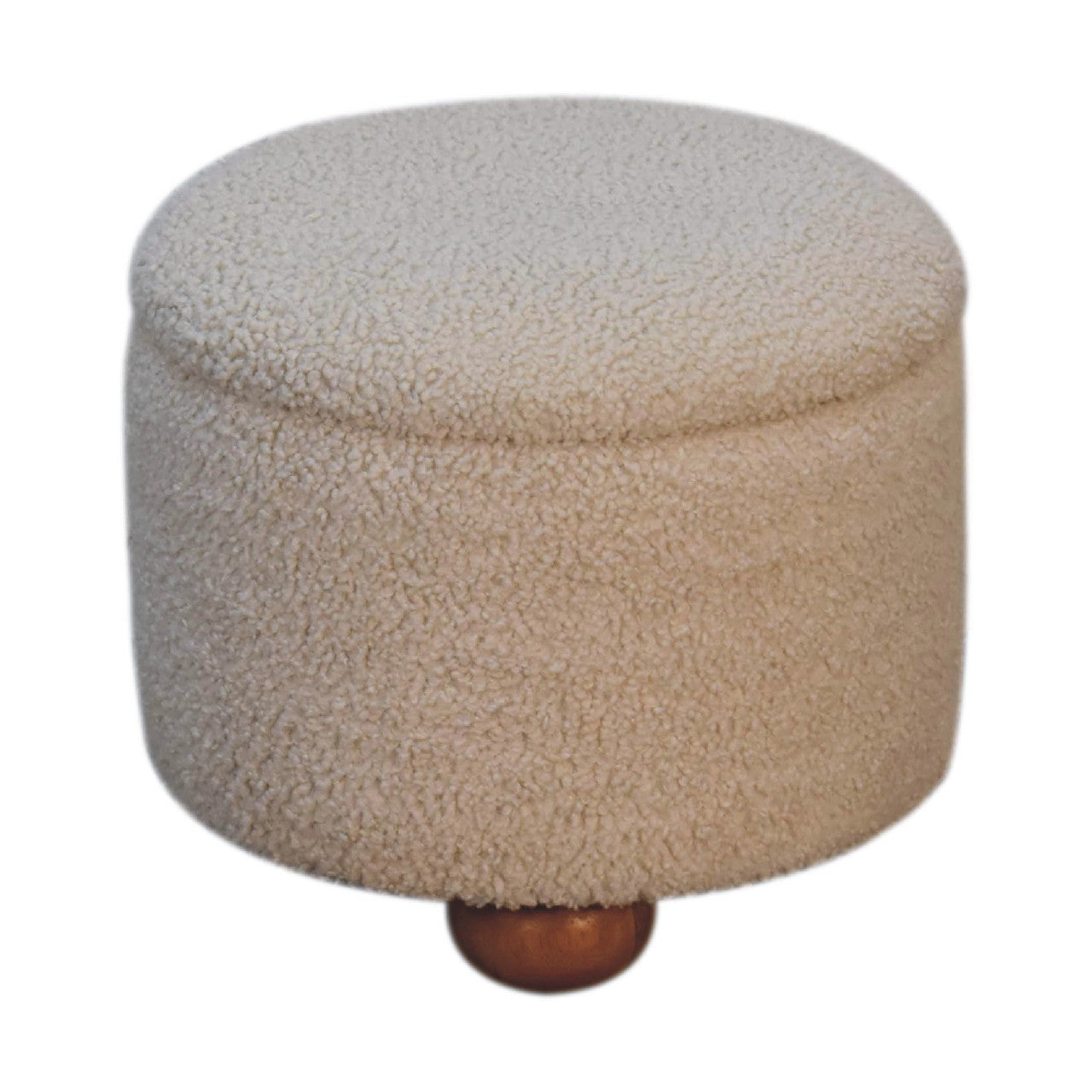 SoftSquare Cream Boucle Storage Footstool