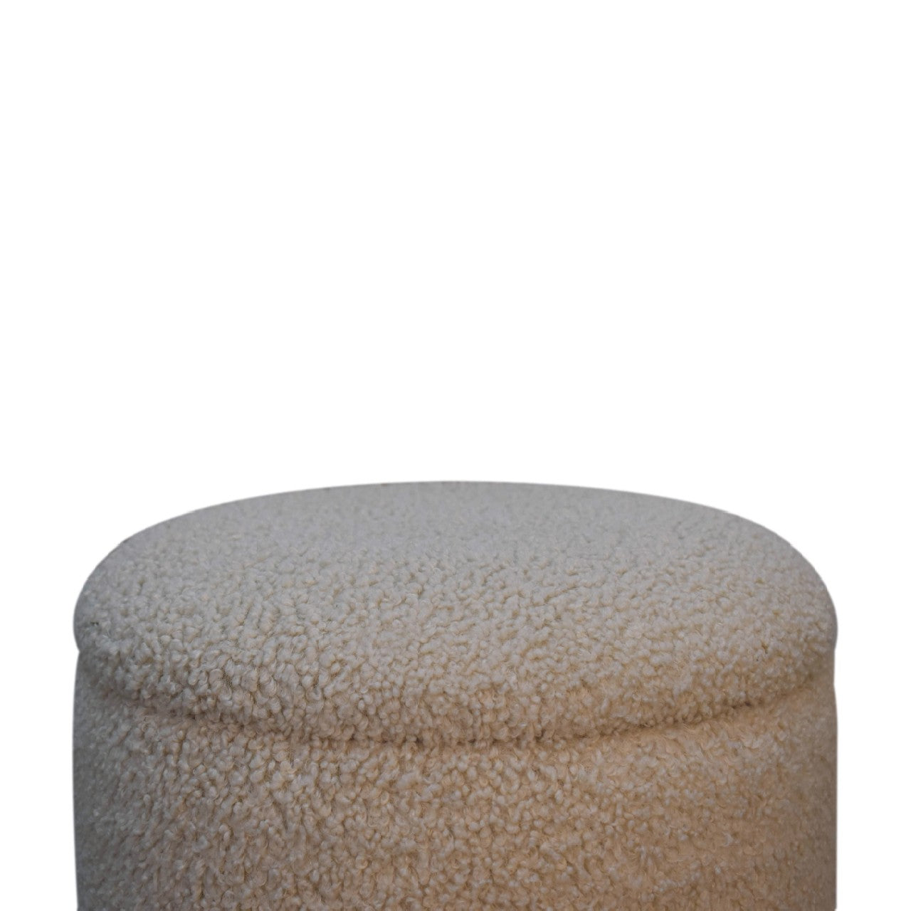 SoftSquare Cream Boucle Storage Footstool