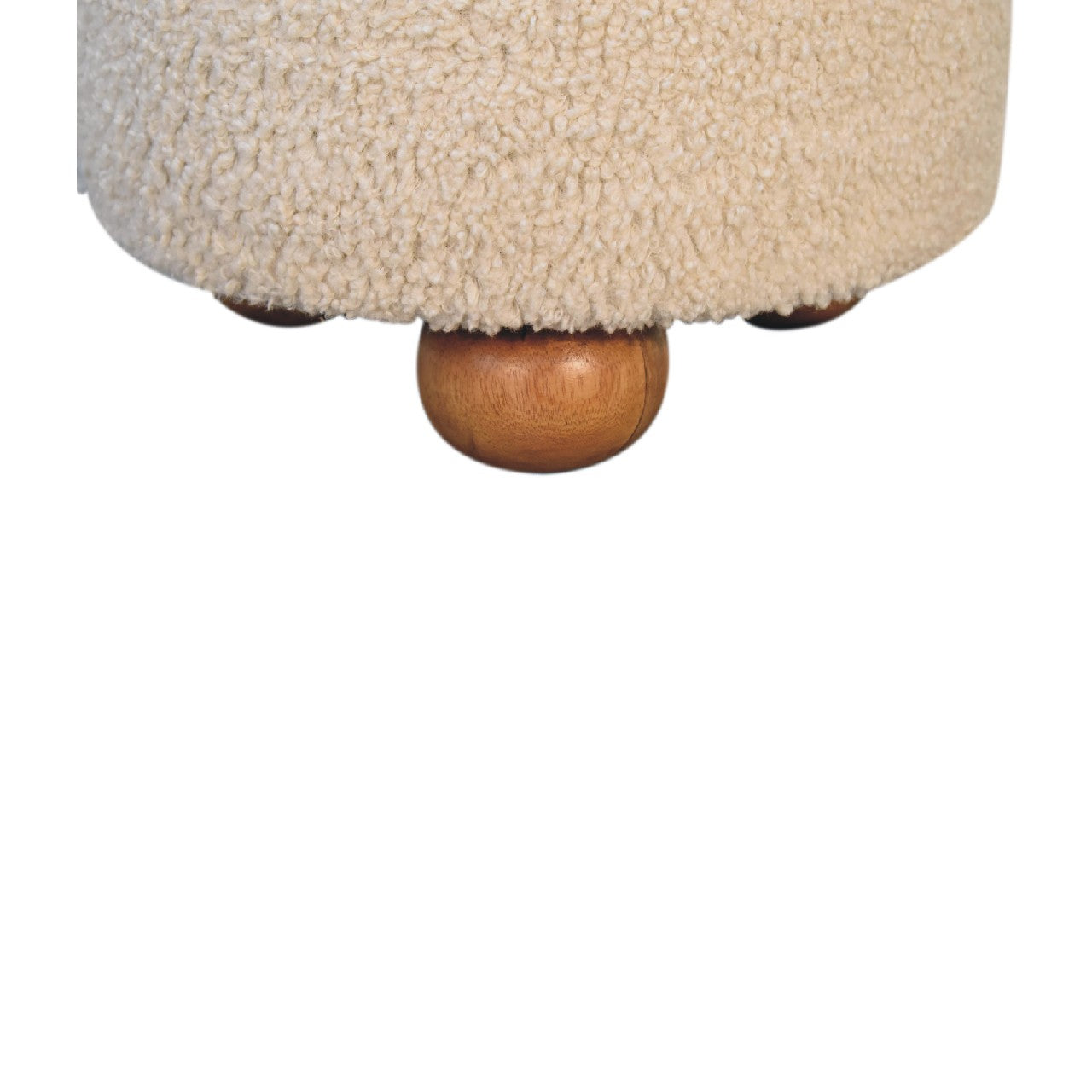 SoftSquare Cream Boucle Storage Footstool