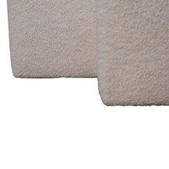 MiniMellow White Boucle Twin Footstool