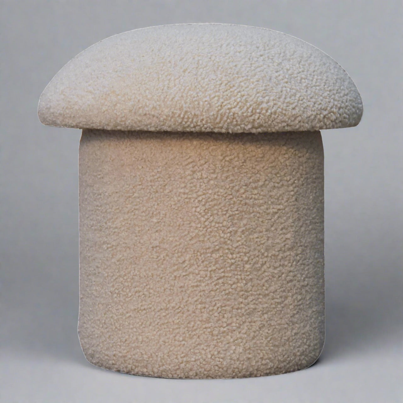 RestRound Cream Boucle Mushroom Footstool