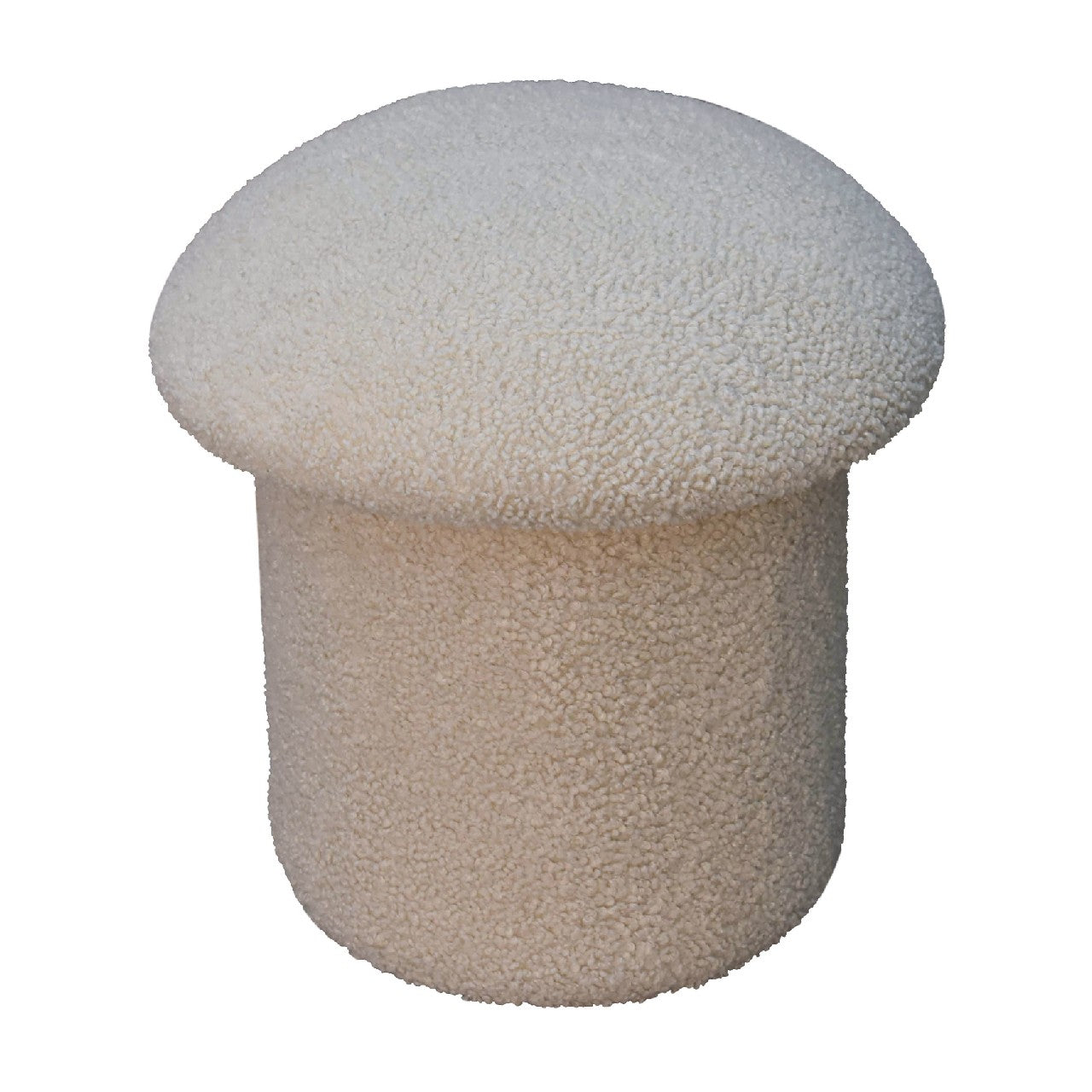 RestRound Cream Boucle Mushroom Footstool