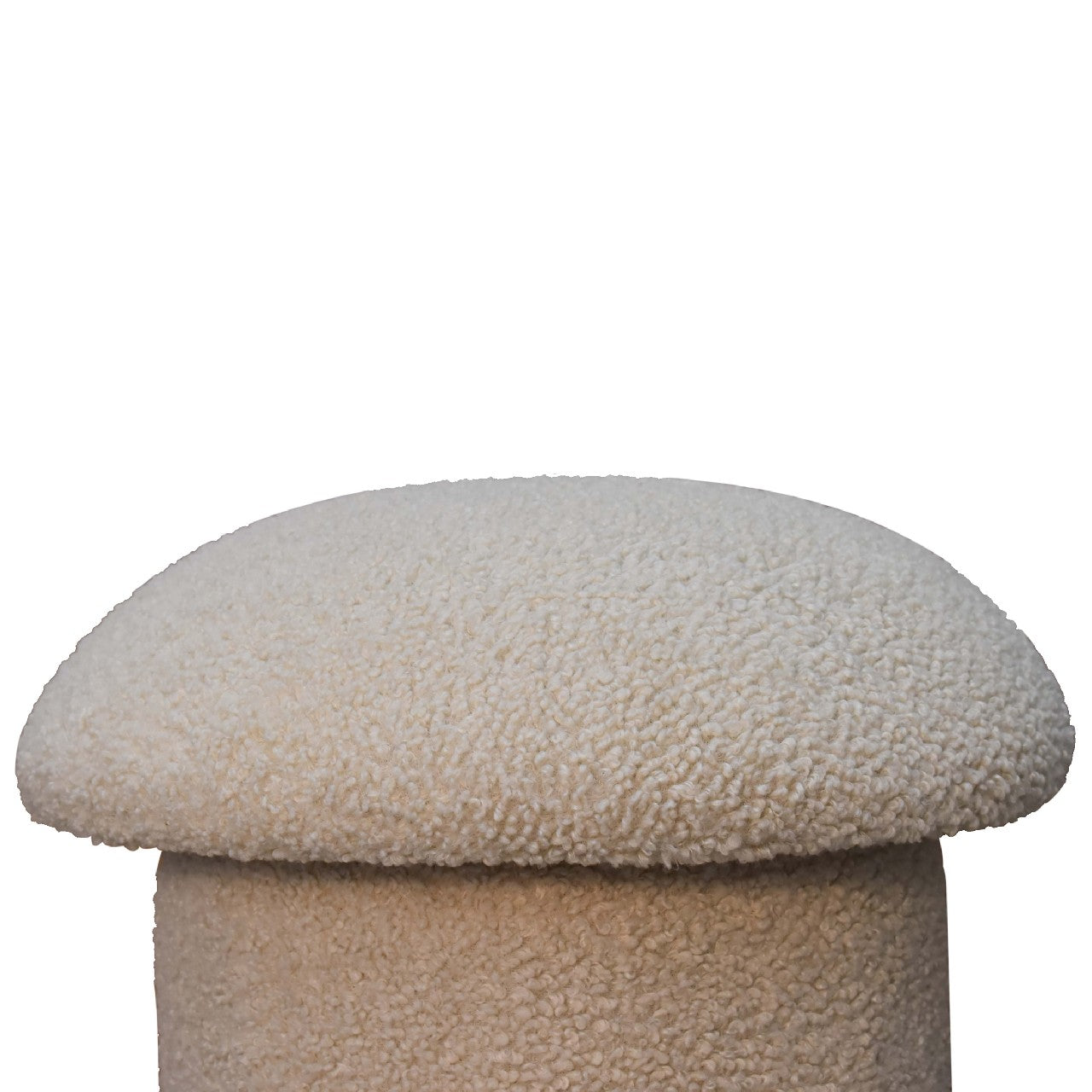 RestRound Cream Boucle Mushroom Footstool